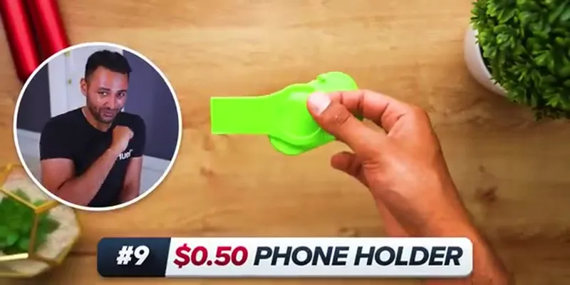 Phone Holder Stand with Cable Wrap