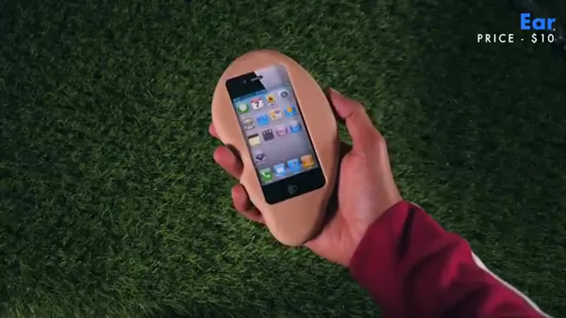 Silicone ear-shaped phone case
