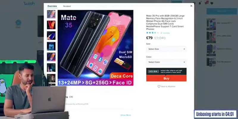 Fake Huawei Mate 35 (Wish clone)