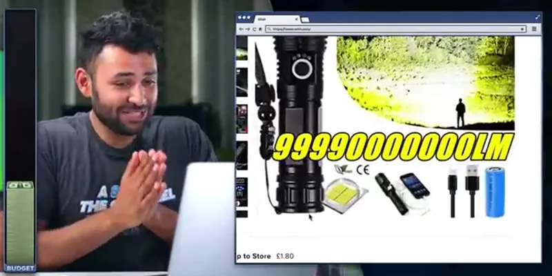 9 Billion Lumens Flashlight