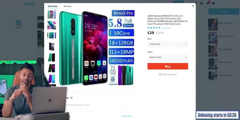 Wish Rhino phone (Oppo Reno clone)