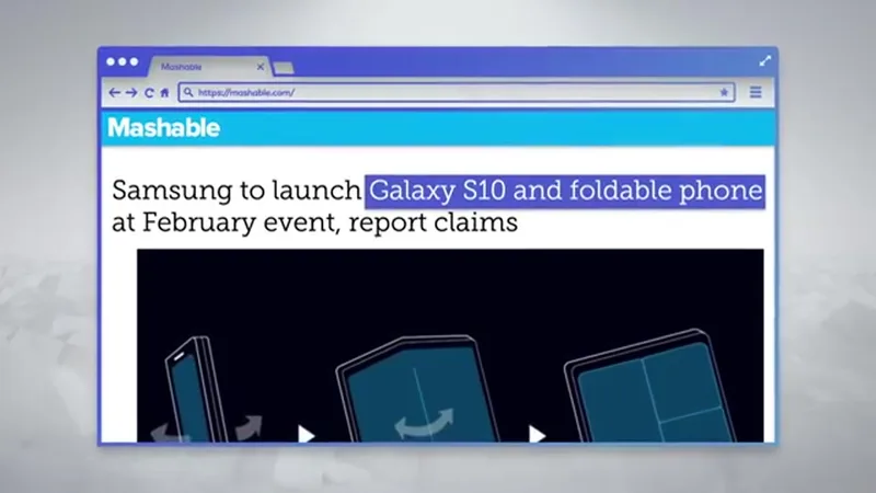 Samsung foldable phone (Galaxy Fold)