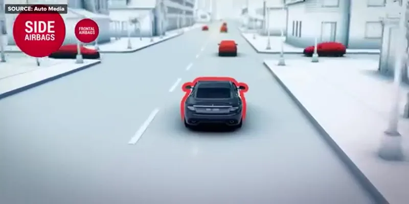 Side-impact external airbag system