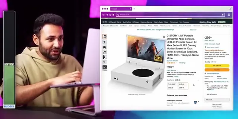 Portable 4K Monitor for Xbox Series S