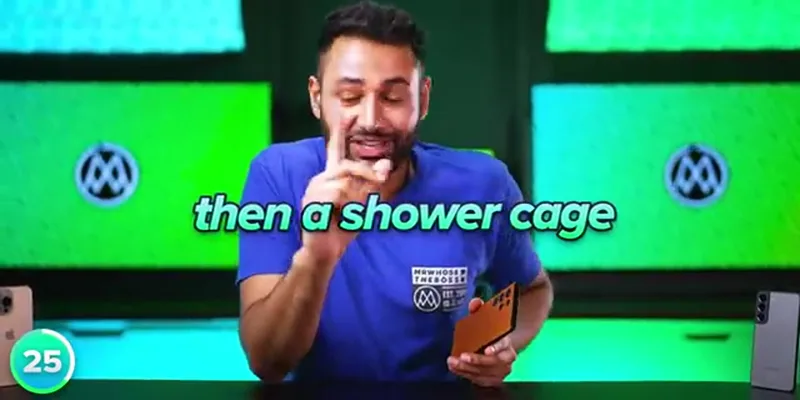 Shower cage phone holder